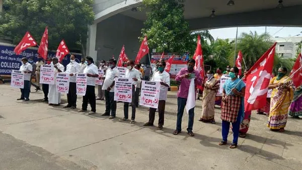 Puducherry and Karaikal CPI Demonstration - CORONA ISSUE 